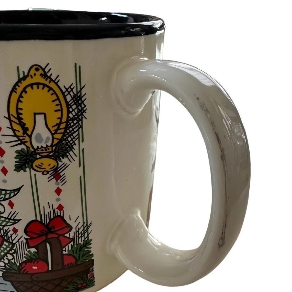 Vintage 1980 Potpourri Press Teddy Bear Christmas Mug 3.5
